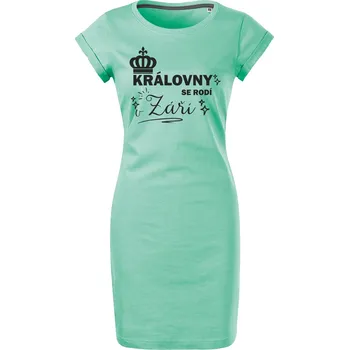 Dámské šaty Bavlněné letní šaty Královny se rodí Velikost: S, Barva: Mátová