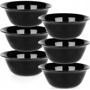 Skleněné misky černé 300 ml 6 ks