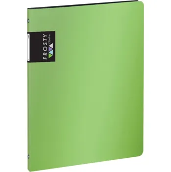 Kroužkový pořadač Opaline Frosty PP A4, 4 kroužek, zelená