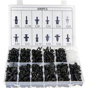 Sada nářadí FALCON Obří sada plastových příchytek a sponek (690 ks)