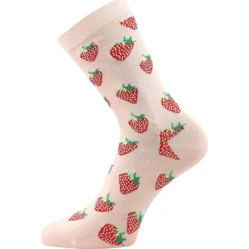 Dívčí ponožky růžová jahoda Fuski Boma Voxx