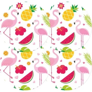 Nálevka na víno, motiv plameňáka, 4 ks - KOALA