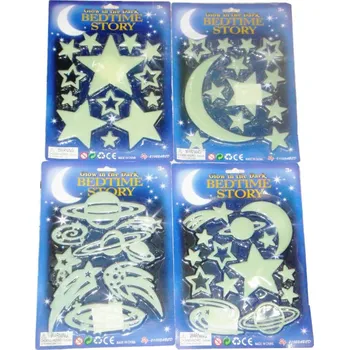 Samolepící dekorace Svítící nalepovací dekorace NOČNÍ OBLOHA - 4 druhy (1 ks)