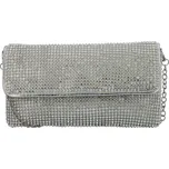 Měkké třpytivé psaníčko s kamínky Elodie, stříbrná