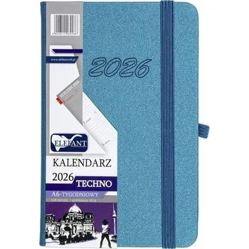 Diář Kalendarz 2026 A6 tygodniowy Techno turkusowy