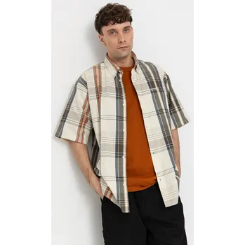 Pánská košile Carhartt WIP Roslin (roslin check/natural/wax) M, bílá