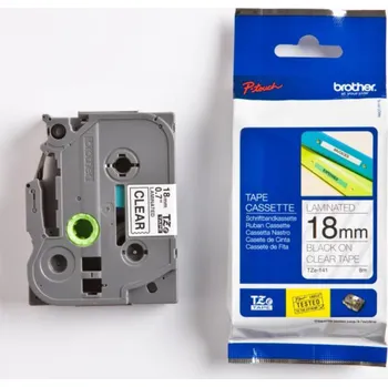 Pásek do tiskárny Páska Brother TZE-141, 18 mm, průhledná-černý text