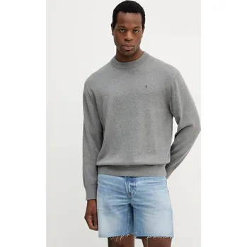 Pánský svetr Bavlněný svetr Calvin Klein Jeans LV04RC309G šedá 90X, vel. S