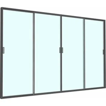 Skleněné posuvné dveře pro hliníkovou pergolu 4 m