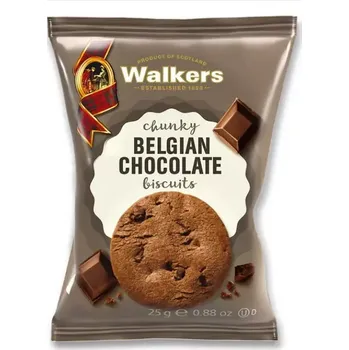 Walkers Čokoládové sušenky s kousky belgické čokolády 25g