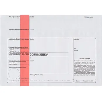 Obálka Doručenky C5 - červený pruh, 1 000 ks