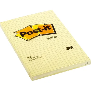 Samolepící bloček Samolepicí bloček Post-it Super Sticky - 102 x 152 mm, čtverečkovaný,