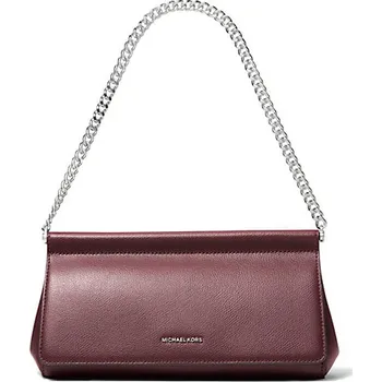 Módní doplněk Michael Kors Carmin medium kožená kabelka vínová + doprava zdarma