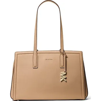 Módní doplněk Michael Kors Laila medium tote kožená kabelka hnědá husk + doprava zdarma