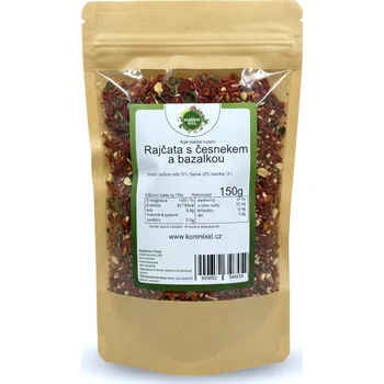 Koření XXL Rajčata, česnek, bazalka - italská směs bez soli Hmotnost: 150 g