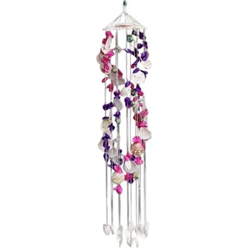 Lapač snů Zvonkohra - Přírodní s mušlemi barevná