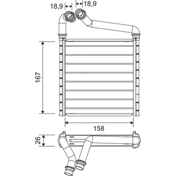 Výměník tepla, vnitřní vytápění VALEO 811633