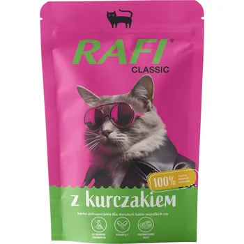 Krmivo pro kočku 10x100g Rafi Cat Classic - kuřecí