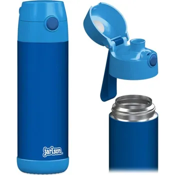 Termoska Dětská nerezová termoláhev na pití JARLSON MALI Modrá 500 ml