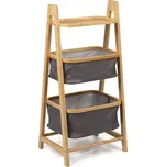 Bambusový regál BASKET LINE šedá - SLEVA 3% s kodem radost25