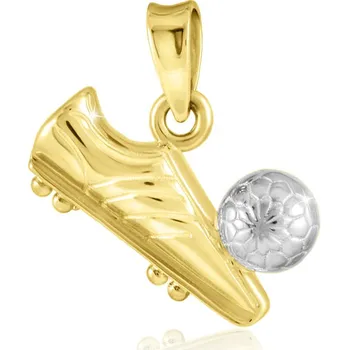 Přívěsek GEMMAX Zlatý přívěsek Kopačka s míčem – zlatý šperk ryzosti 585/1000 v Dárkovém balení s Certifikátem GUPCN-32961