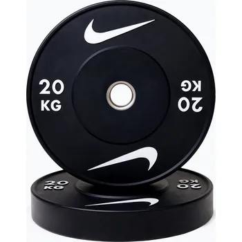 Olympijské bumperové závaží Nike Strength Rubber Bumper Plates 20 kg black/white