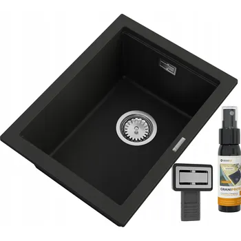 Granitový dřez Jednodřez Granitan TUGA, granit černý
