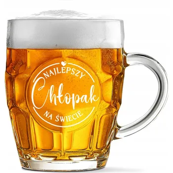 Sklenice S gravírováním Pivní Sklenice 500ml Nejlepší kluk na světě, Dárek ke Dni chlapců