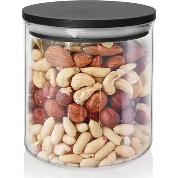 Dóza na potraviny Skleněná dóza na sypké potraviny s víčkem a těsněním 450 ml