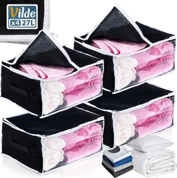 Úložný box 4x Obal ORGANIZÉR taška krabička úložný box povlečení deky oblečení oděvy 27L