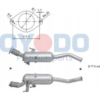 Filtr pevných částic Oyodo 20N0141-OYO Filtr pevných částic / DPF, výfukový systém