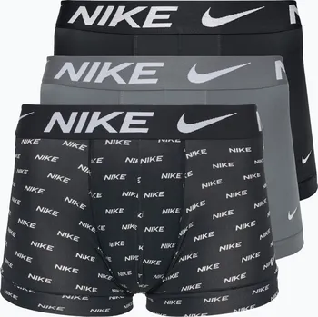 Boxerky Pánské boxerky Nike Dri-Fit Essential 3 páry nike logo print/cool grey/black