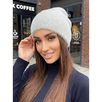 Pokrývka hlavy Dámská alpaková čepice ve světle šedé barvě, VELIKOST UNI