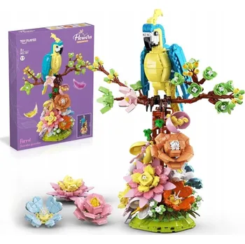 ostatní stavebnice STAVEBNICE KVĚTINY A PAPOUŠEK DEKORACE DÁREK PRO DOSPĚLÉ A DÍVKY