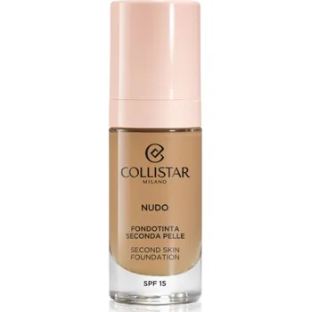 Make-up Collistar NUDO Second Skin Foundation SPF 15 rozjasňující hydratační make-up s vyhlazujícím efektem odstín 3G Naturale Dorato 30 ml