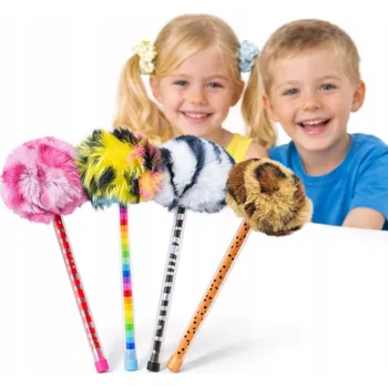 Propiska Stnux Pom Pom Pomponik Kožešinové pera Fix Fixy