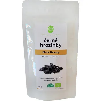 Sušené ovoce Fairobchod Bio černé hrozinky Black Beauty, sušené na slunci, 100 g