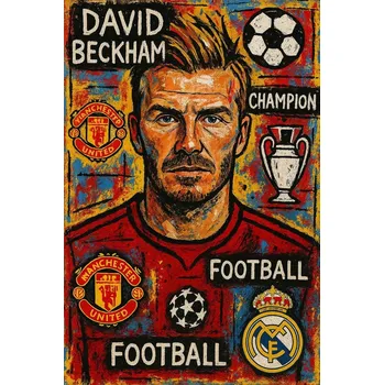 Obraz Nažehlovačka Termo Aplikace Nálepka na Oblečení DAVID BECKHAM FOTBALISTA