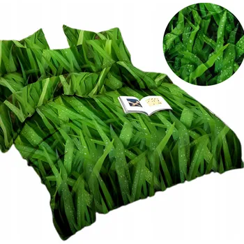 Povlečení Povlečení 160x200 Sada 3 dílná 3D Tráva Vícebarevné