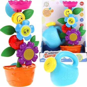 Hračka pro nejmenší KVĚTINA HRAČKA DO VODY KONVIČKA S PŘÍSAVKOU DO VANY PRO DĚTI