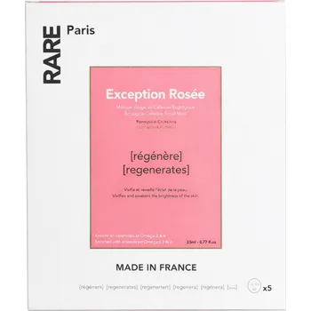 Pleťová maska RARE Paris Exception rosée regenerating face mask - Regenerační rozjasňující pleťová maska 5 ks