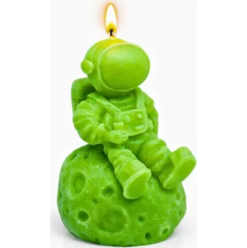Svíčka Vonná svíčka Astronaut | 50 g | Svíčkománie3D | Barva: Zelená