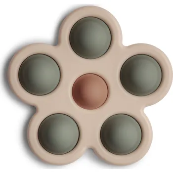 Dětské zboží Mushie silikonová hračka Pop-It Flower Dried Thyme/Natural/Shifting Sand