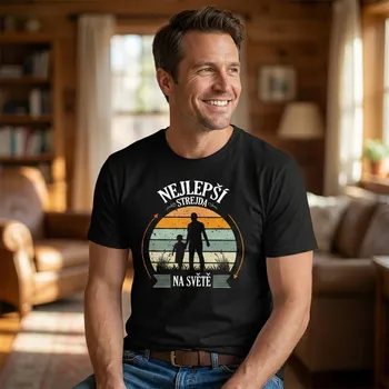 Pánské tričko STRIKER Nejlepší strejda Barva: Černá, Velikost: XL