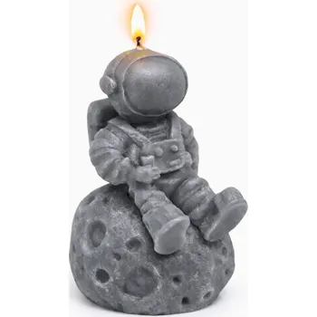 Svíčka Vonná svíčka Astronaut | 50 g | Svíčkománie3D | Barva: Šedá