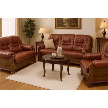 Sedací souprava FALCO Kožená sedací souprava Roma 3+2+1 rozkládací, DTS50/D9