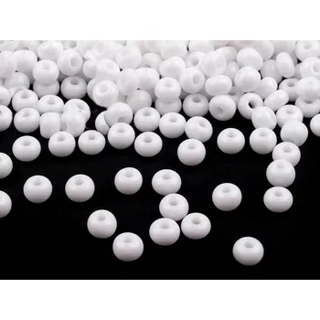 Korálek Rokajl Preciosa 6/0 - 4 mm, Balení 20 g, Varianta 02090 bílá mléčná