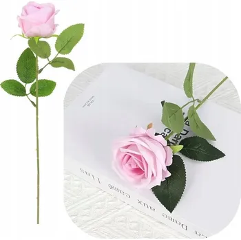 umělá květina RŮŽOVÁ SAMETOVÁ VĚTVIČKA UMĚLÉ KVĚTINY DEKORACE DO VÁZY 50 CM RŮŽOVÁ