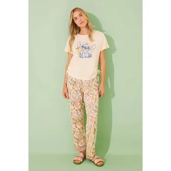 Dámské pyžamo Bavlněné pyžamo women'secret LILO & STITCH 3139903 béžová 01X, vel. XS