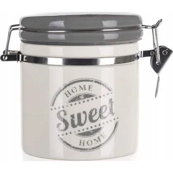 Dóza na potraviny KERAMICKÁ KUCHYŇSKÁ DÓZA s klipem HOME 450 ml